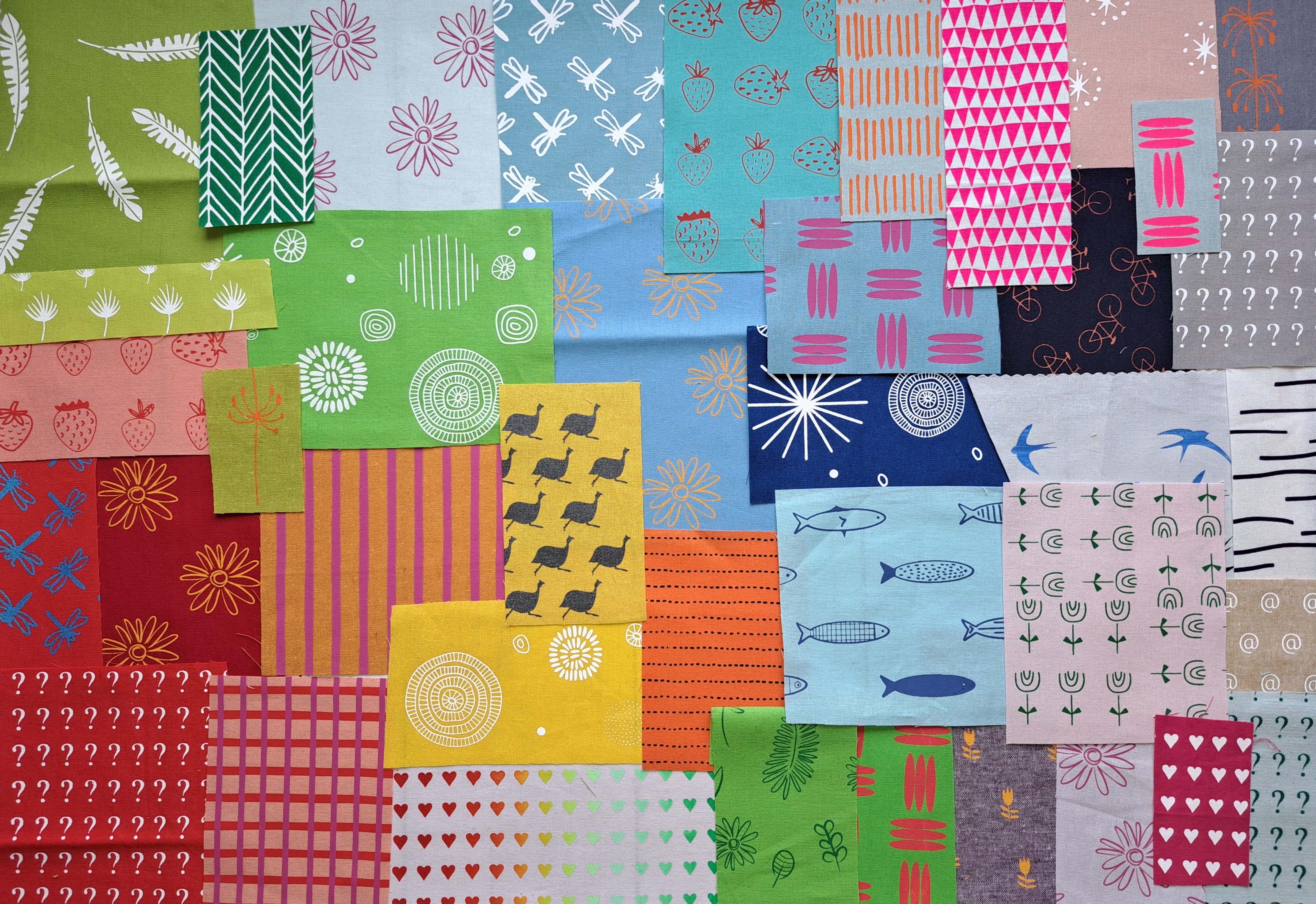 ESSEX LINEN SCRAP PACK - Box of Helen Steele Screen Printed fabrics