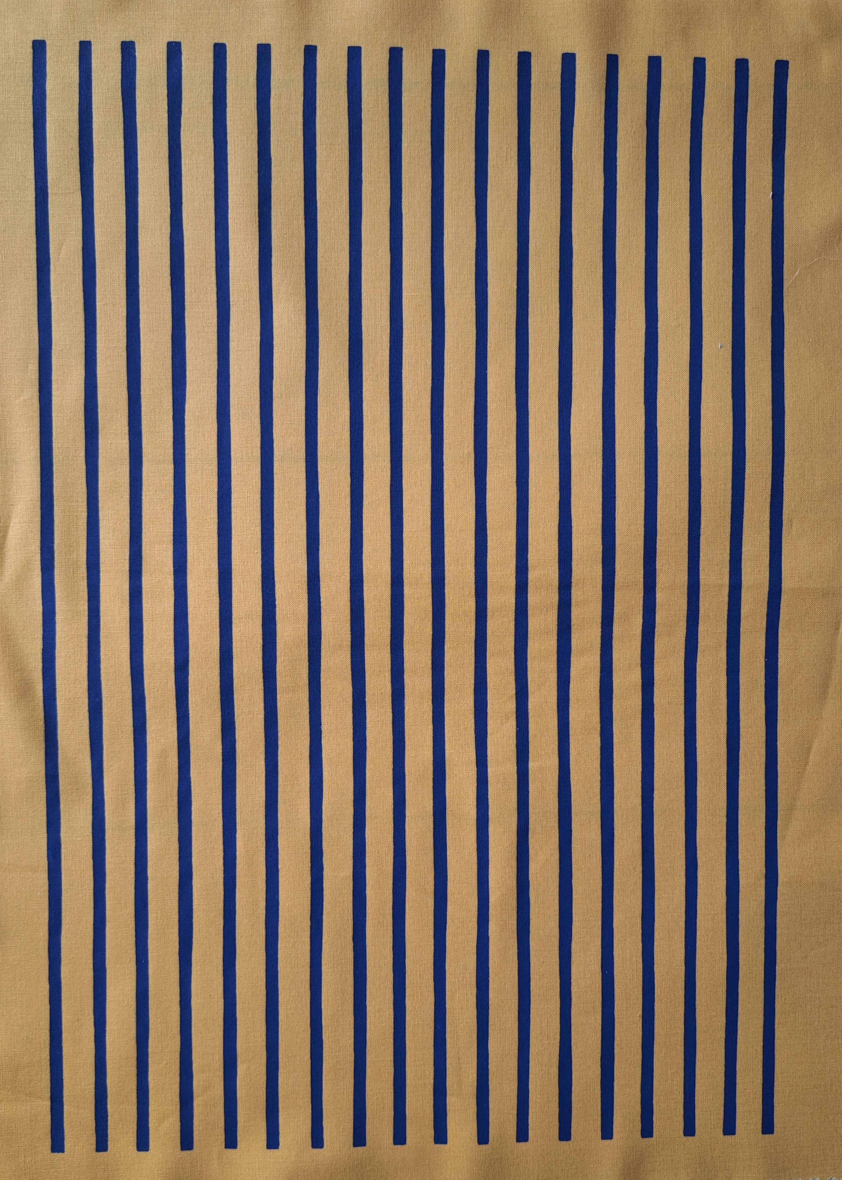 A Stripy Fabric Box AND Bee Stripy Fabric Box - two boxes of stripy screen printed fabrics - 12 fabric panels