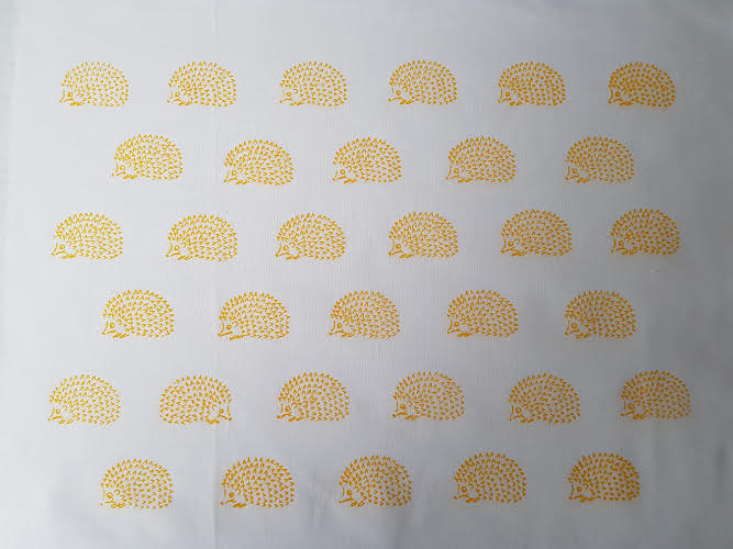 LV HEDGEHOGS - Screen printed baby hedgehogs on Kona Cotton