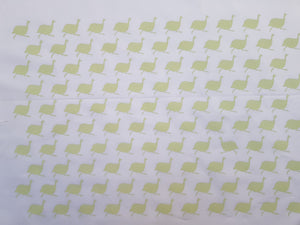 GUINEA FOWL - Screen printed guinea fowl fabric