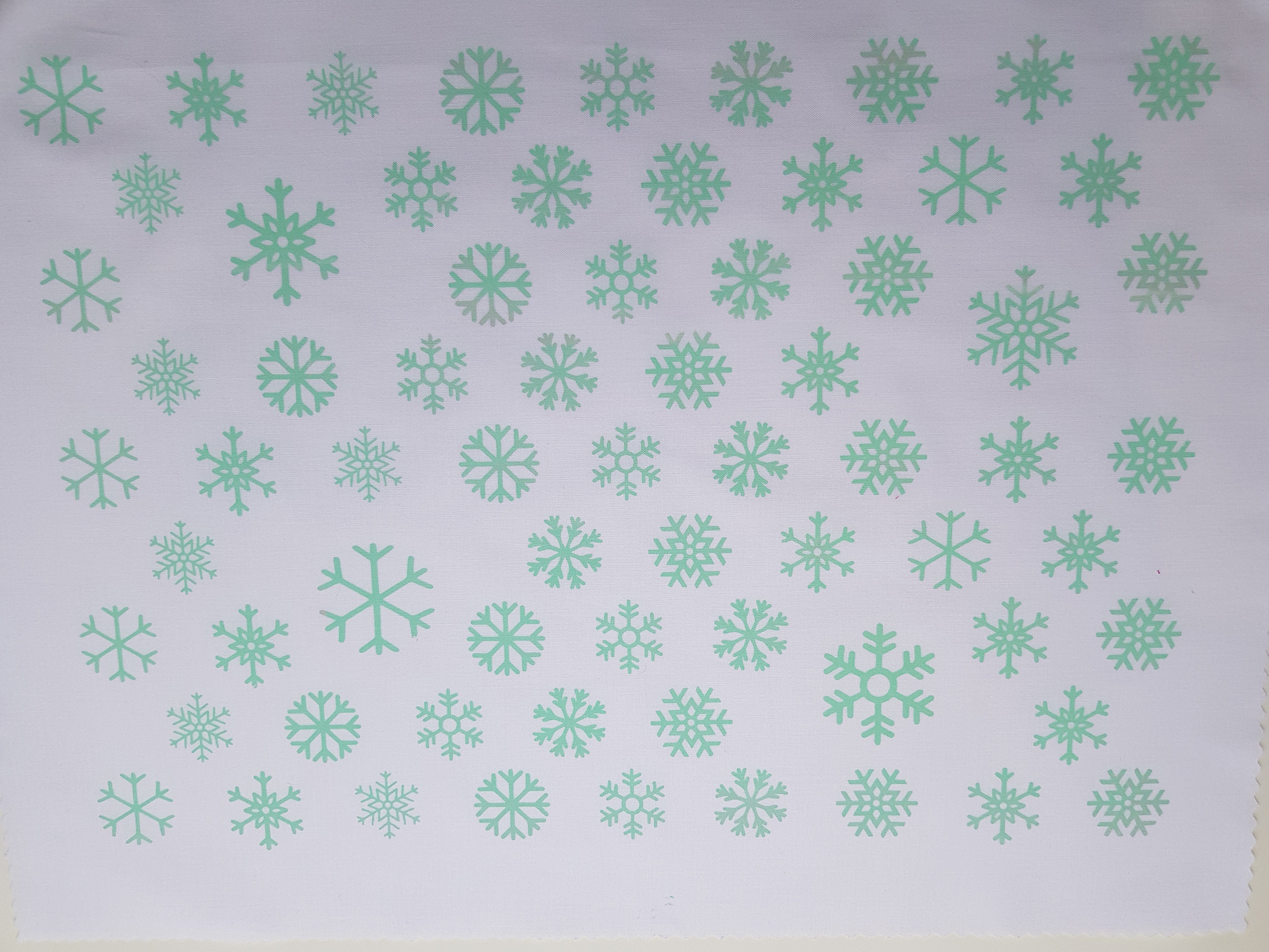 SNOWFLAKES - A snowflake is not just for Christmas - Screen Printed Kona Cotton Fabric - snowflakes