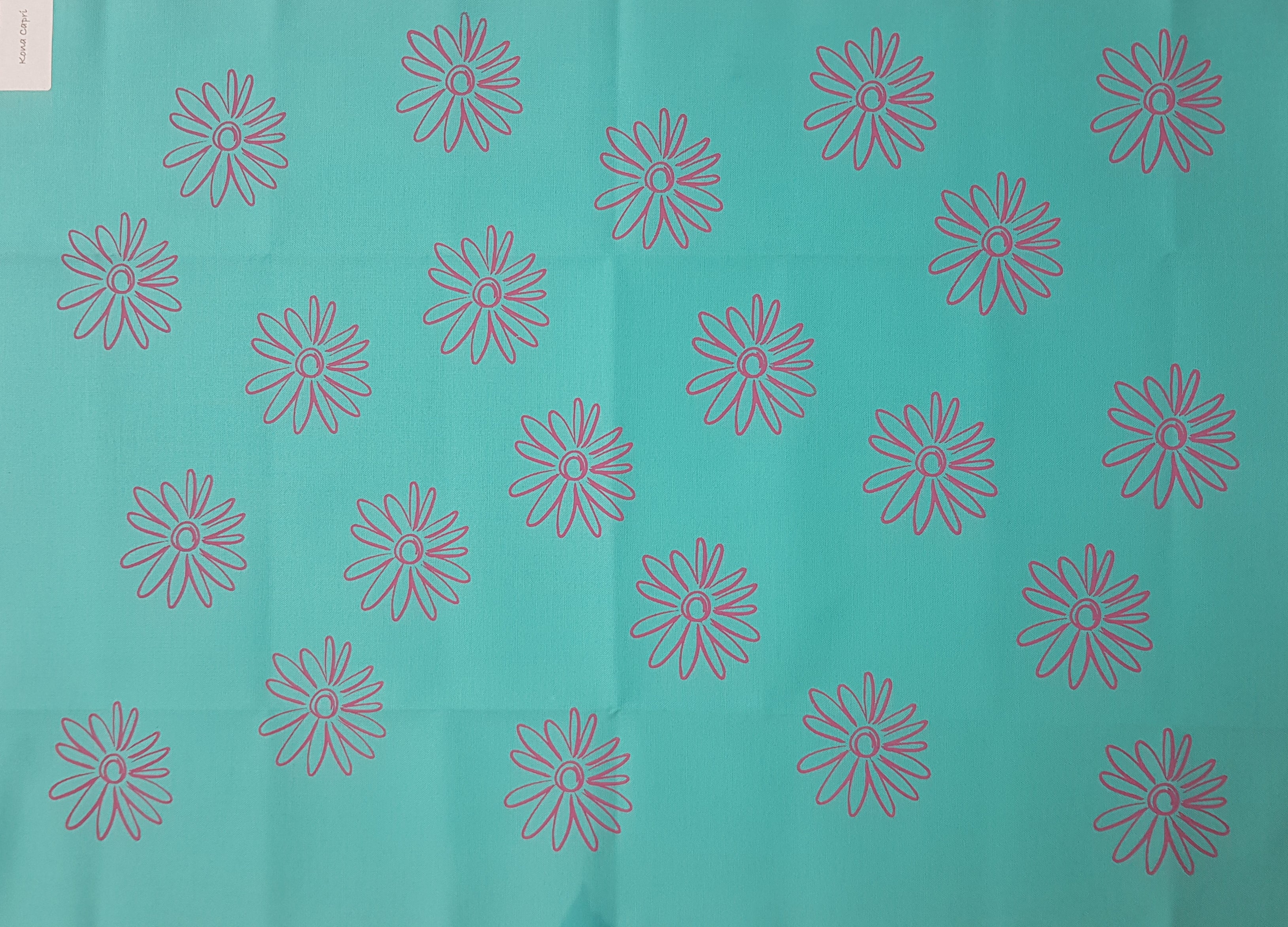 BLOOMS - Screen Printed Fabric Panel - Kona Cotton