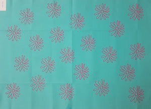 BLOOMS - Screen Printed Fabric Panel - Kona Cotton