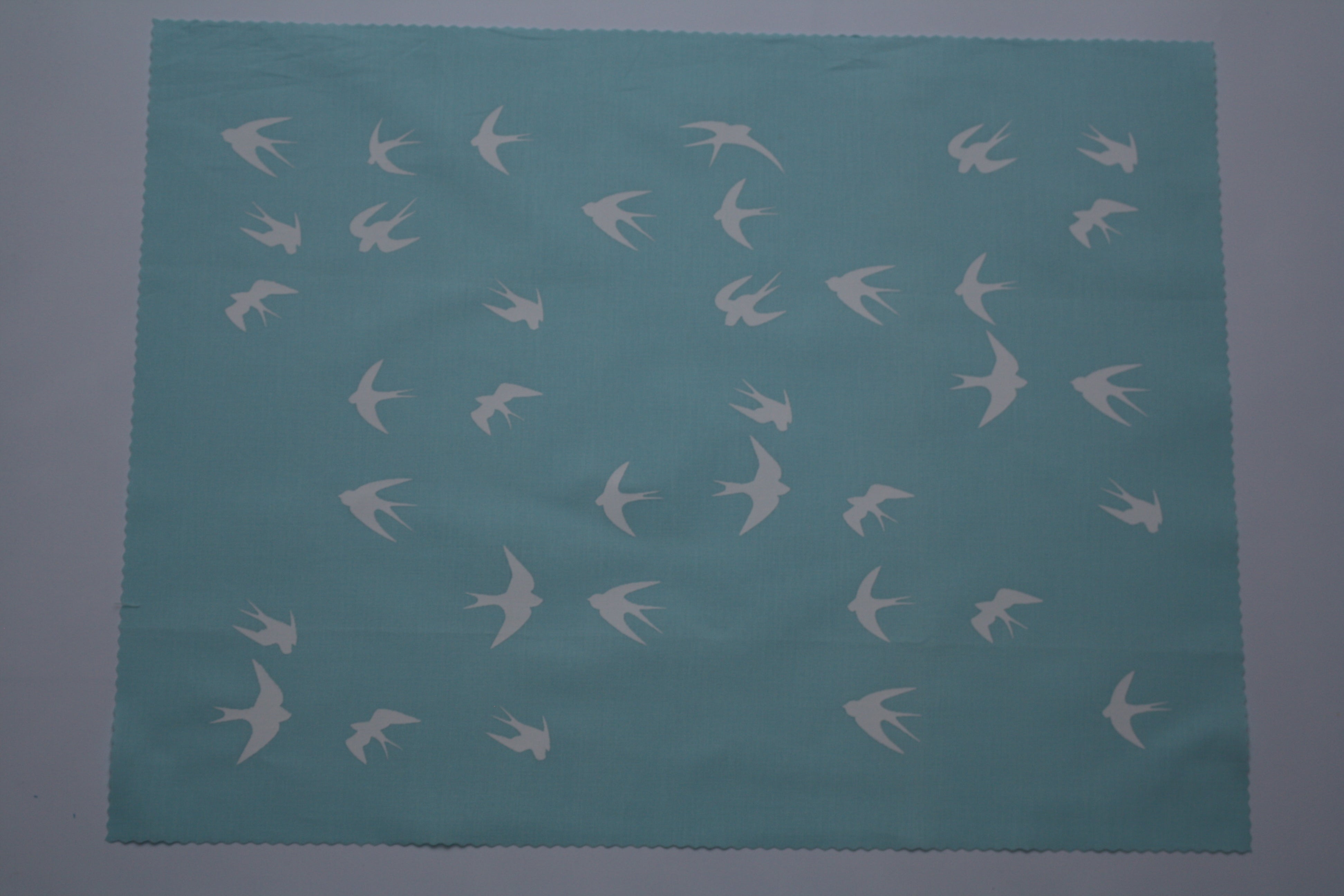 SWALLOWS - Kona Cotton Screen Printed - Hand Printed - Handcrafted Solid Swallows