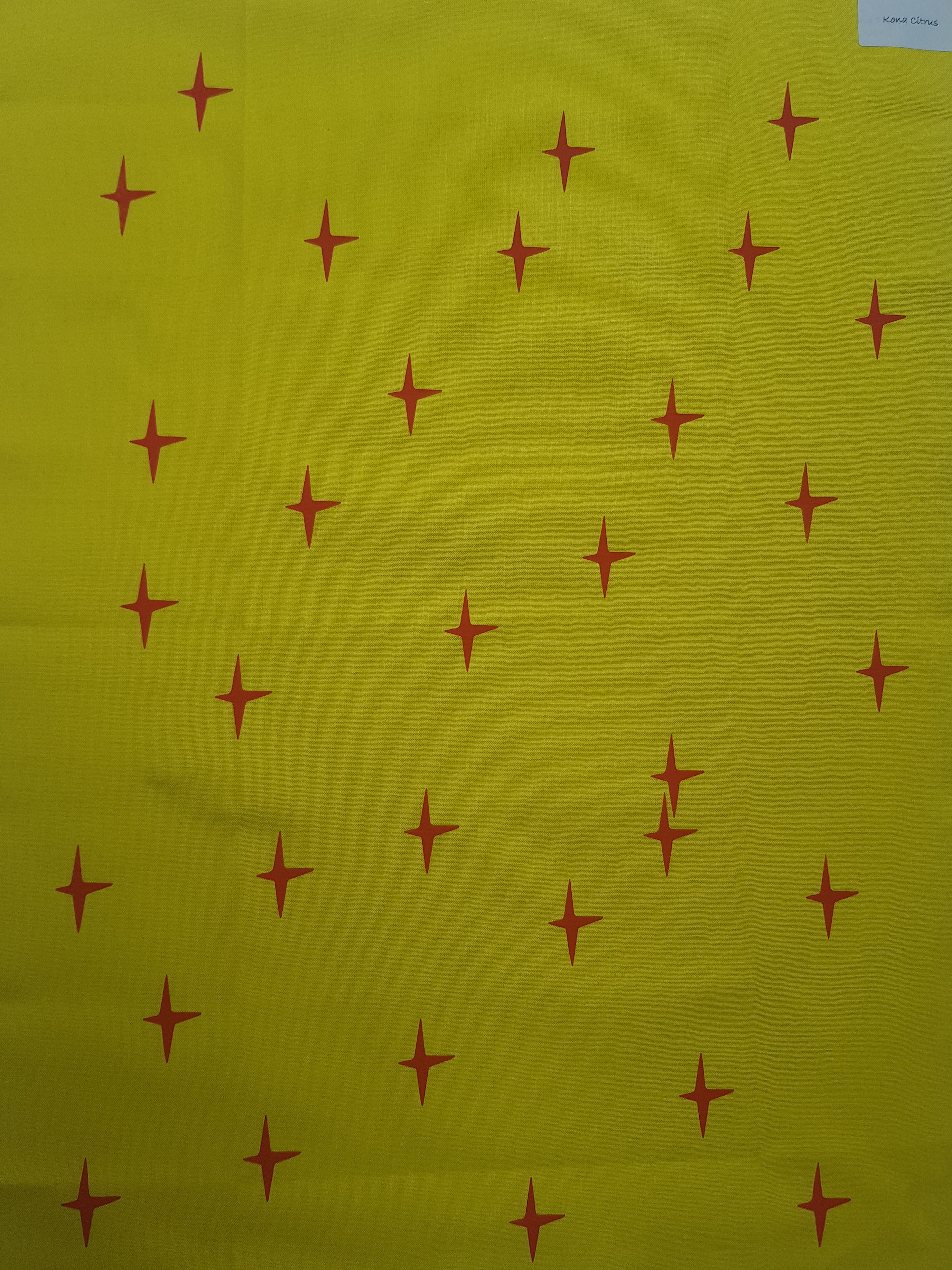 MODERN STARS - Screen Printed Fabric Panel - Kona Cotton