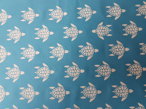 SEA TURTLES - Screen Printed Fabric Kona Cotton Panels - Sea Turtles