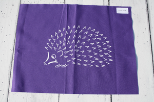 HEDGEHOG (Large/Daddy)  handcrafted, handprinted, screen printed Kona Cotton fabric panels